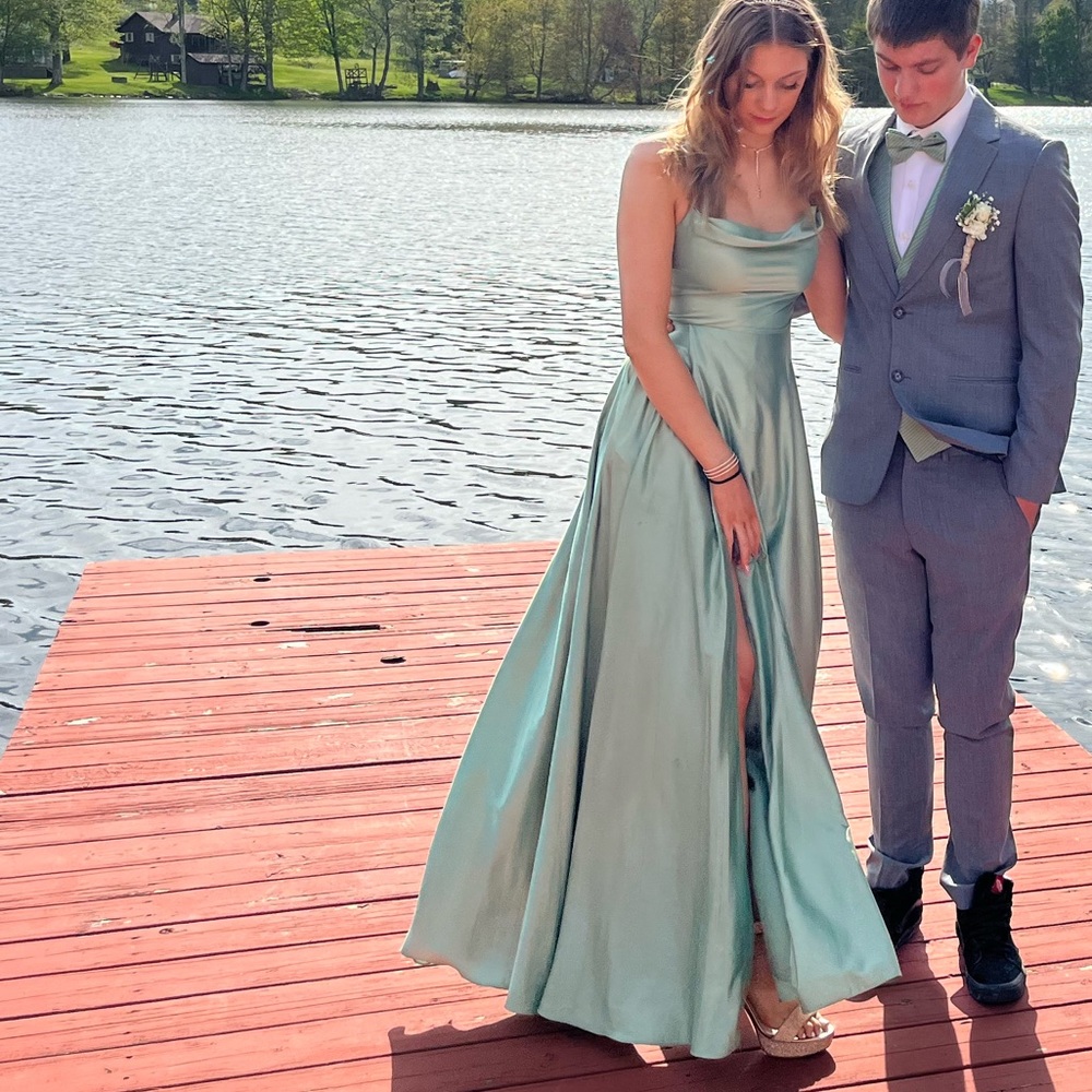 light blue long dress Sleeves V Neck Chiffon Prom Dress, Elegant Split Long – Uniquedresss US Size:2 Knot Dress Little Pumpkin beautiful maxi dress Designed in a soft